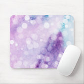 Aquamarin und Lila Rainbow Bokeh Wasserfarbe Mousepad (Mit Mouse)