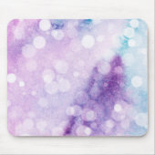 Aquamarin und Lila Rainbow Bokeh Wasserfarbe Mousepad (Vorne)