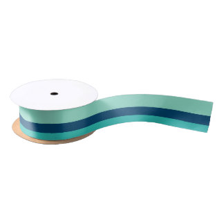 Aquamarin und marinebasiert satinband