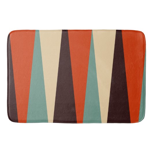 Aquamarin und Orange Badematte (Vorderseite)