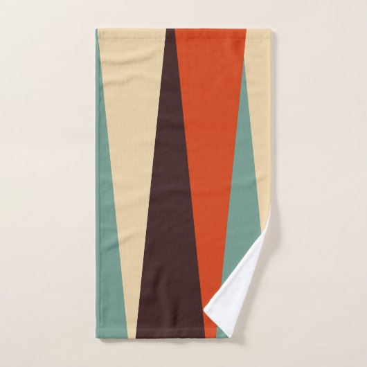 Aquamarin und Orange Badhandtuch Set (Handtuch)