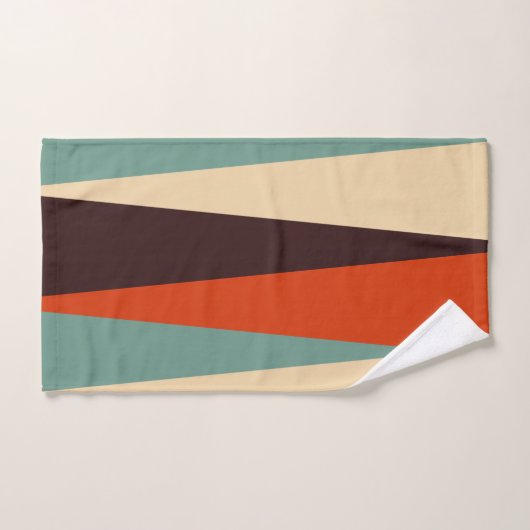 Aquamarin und Orange Badhandtuch Set (Handtuch)