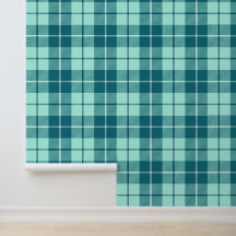 Aquamarin und pastel Aquamarines Tartan Kariert