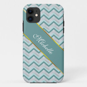 Aquamarin und Perlen ZigZag Case-Mate iPhone Hülle