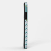 Aquamarin und Perlen ZigZag Case-Mate iPhone Hülle (Hinten/Rechts)