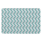 Aquamarin und Perlen ZigZag Magnet (Horizontal)