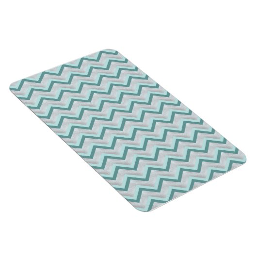 Aquamarin und Perlen ZigZag Magnet (Rechte Seite)