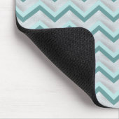 Aquamarin und Perlen ZigZag Mousepad (Ecke)