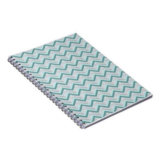 Aquamarin und Perlen ZigZag Notizblock (Rechte Seite)