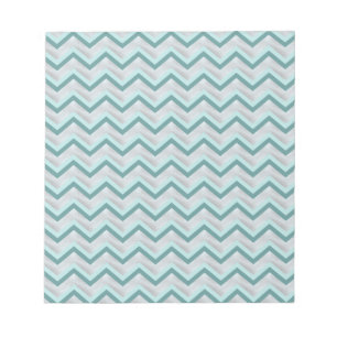 Aquamarin und Perlen ZigZag Notizblock