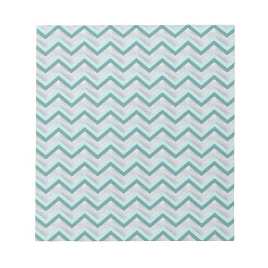 Aquamarin und Perlen ZigZag Notizblock (Vorderseite)