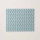 Aquamarin und Perlen ZigZag Puzzle (Horizontal)