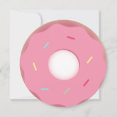 Aquamarin und rosa Donut Sprinkle Mix Runde Einladung (Vorderseite)