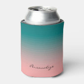 Aquamarin und rosa dosenkühler (Kanne Vorderseite)