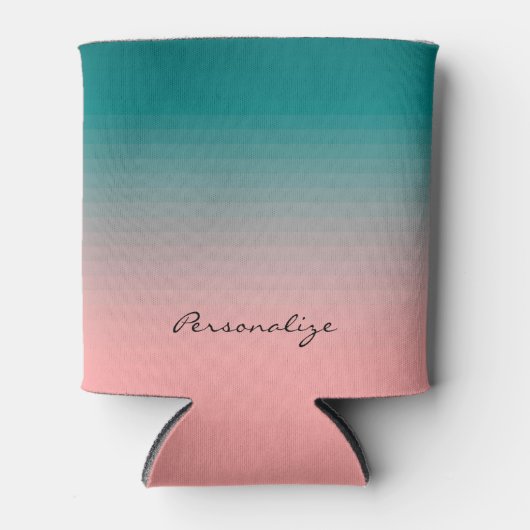Aquamarin und rosa dosenkühler (Vorderseite)