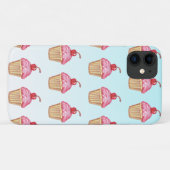 Aquamarin und rosa Erdbeere Cupcakes Case-Mate iPhone Hülle (Rückseite (Horizontal))