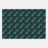 Aquamarin und schwarz Abstrakt Geschenkpapier Set (Vorderseite 3)