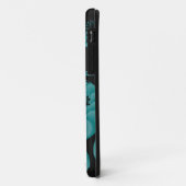 Aquamarin und schwarz Case-Mate iPhone hülle (Hinten/Links)