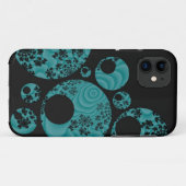 Aquamarin und schwarz Case-Mate iPhone hülle (Rückseite (Horizontal))