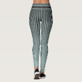 Aquamarin und schwarz gestreift leggings (Rückseite)