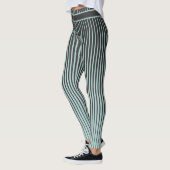 Aquamarin und schwarz gestreift leggings (Links)