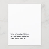 Aquamarin und schwarz Gnome Happy Holidays Flyer (Hinten)