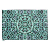 aquamarin und schwarz kissenbezug (Vorderseite-Rechts)