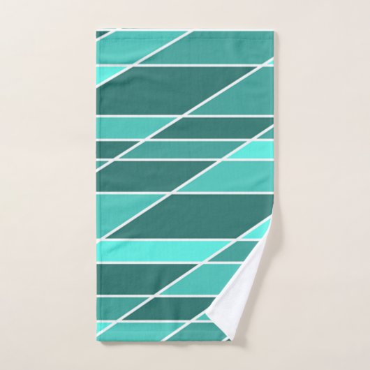 Aquamarin und weiß badhandtuch set (Handtuch)