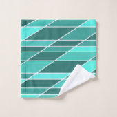 Aquamarin und weiß badhandtuch set (Waschlappen)