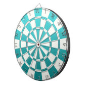 Aquamarin und weiß dartscheibe (Vorderseite rechts)