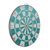 Aquamarin und weiß dartscheibe (Vorderseite Links)