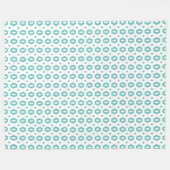 Aquamarin und weiß: Geometriana Fleecedecke (Vorderseite (Horizontal))