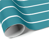 Aquamarin und weiß Minimalistisch Geschenkpapier (Rolleneckpunkt)