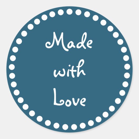 Aquamarin und weiß mit Aufkleber für Lieben (Vorderseite)