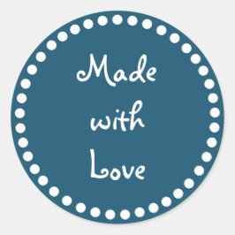 Aquamarin und weiß mit Aufkleber für Lieben