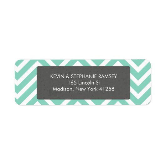 Aquamarin und weiß Zickzack (Vorne)