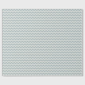 Aquamarin und Zickzack Geschenkpapier (Flach)