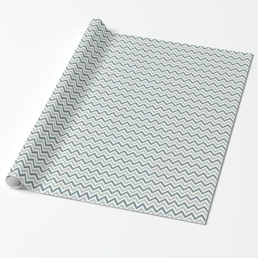 Aquamarin und Zickzack Geschenkpapier (Ungerollt)