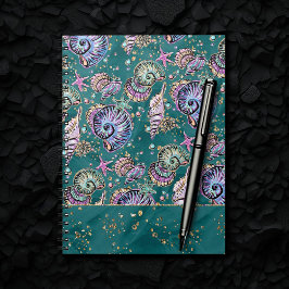 Aquamarin Underwater Luxe | Gorgeous Pastel Seashe Notizblock