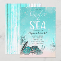 Aquamarin unter den Muscheln Strand Sweet 16 Party
