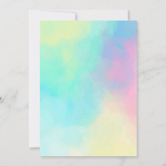 Aquamarin unter Meeresfrüchte Schwanz Birthday Ein Einladung (Rückseite)