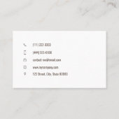 Aquamarin v1 Catering-Backbäcker Visitenkarte (Rückseite)