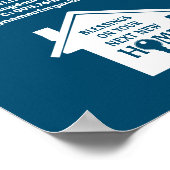 Aquamarin VERKAUFT ICH REAL ANWESEN LIEBE REFERRAL Poster (Ecke)