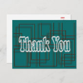 Aquamarin Vielen Dank, Postcard - ändern Sie die H Postkarte (Vorne/Hinten)