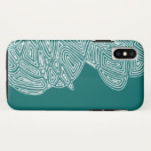 Aquamarin Waves iPhone Case (Rückseite (Horizontal))