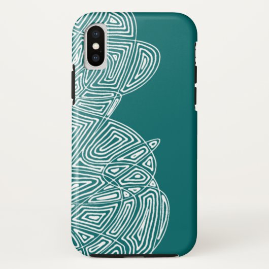 Aquamarin Waves iPhone Case (Rückseite)