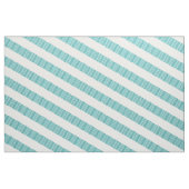 Aquamarin-weiß-diagonal Moderne Streifen Stoff (Fat Quarter (45,7 x 55,9 cm))