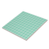 Aquamarin Weiß Karomuster Fliese (Seite)