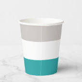 Aquamarin, weiß und weiß pappbecher (Rechts)