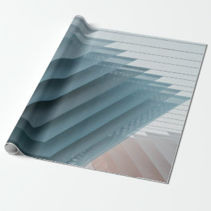 Aquamarin-weiße Digitaltapete Geschenkpapier
